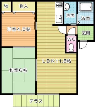 ピースガーデンワカゾノ 101号室 間取り