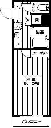 スカイコート練馬桜台 0213号室 間取り
