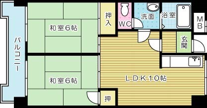 レジデンス鋲賀 304号室 間取り