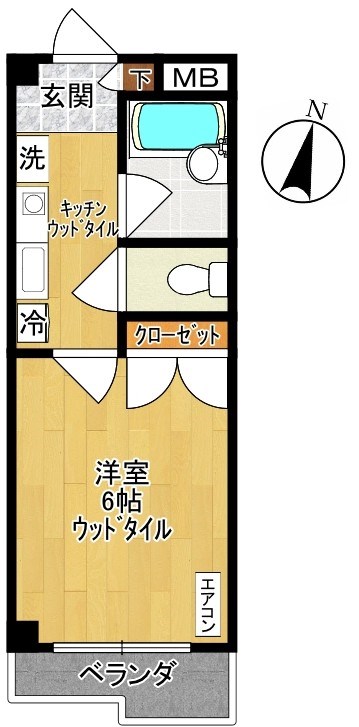 エスカレントⅠ 105号室 間取り
