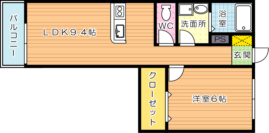 グランドライン小倉北 間取り図