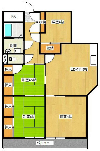 ライオンズレジデンス 201号室 間取り