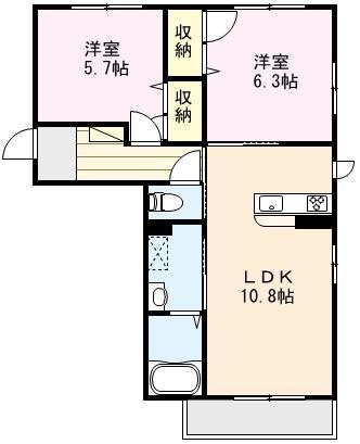 Sun Lavender 203号室 間取り