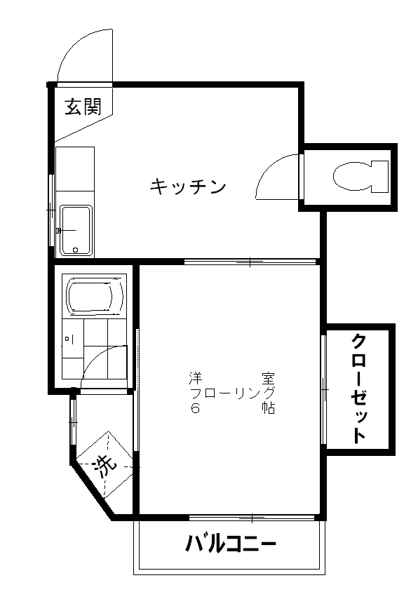 パールハウス 201号室 間取り