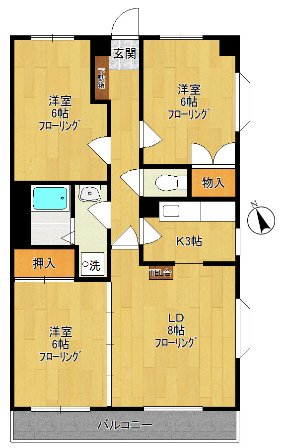 グリーンハイツ・ユキ 30A号室 間取り