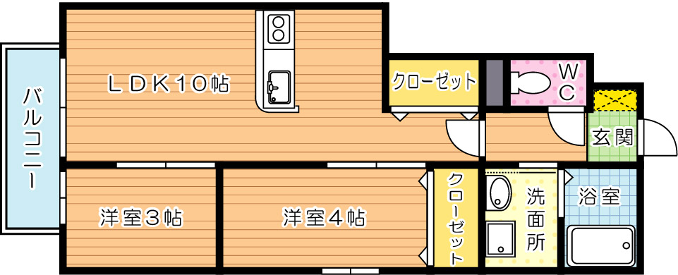 ルミエールＢ 101号室 間取り