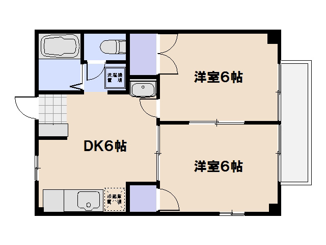 ニューシティ猿田　B棟 201号室 間取り