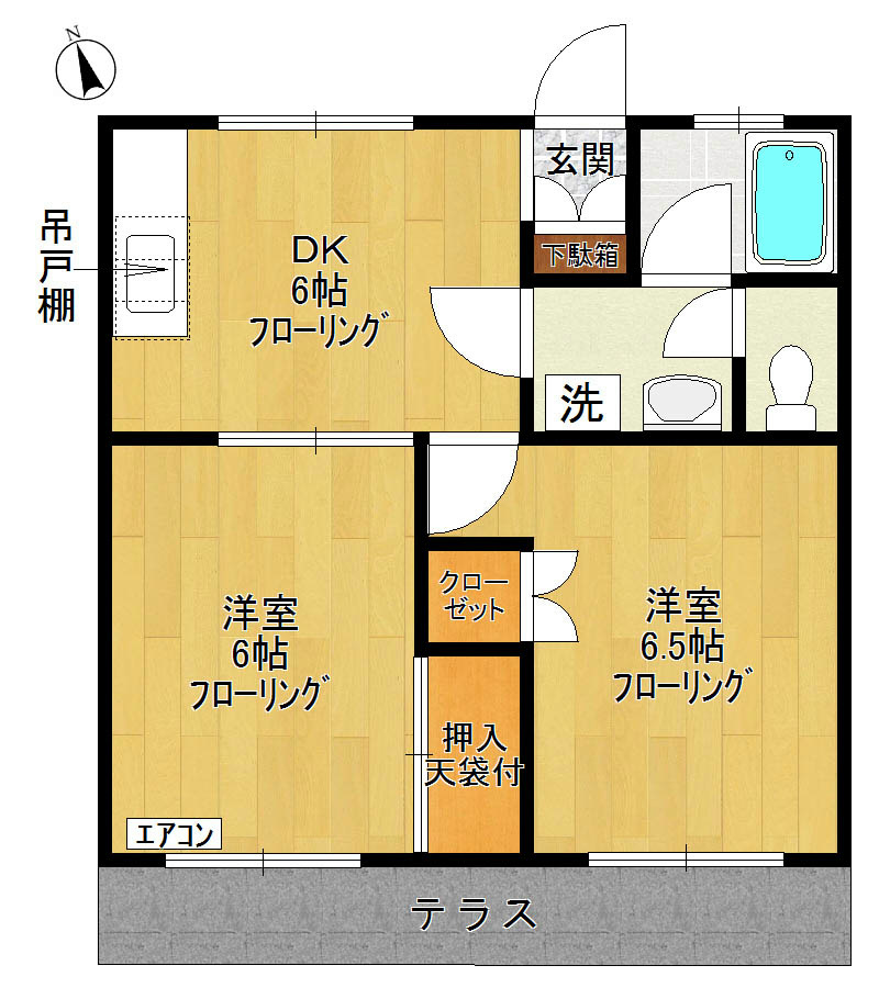 アーバンテラスサニー 105号室 間取り