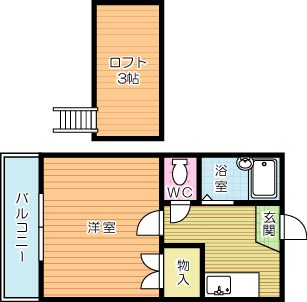オアシス片野新町 102号室 間取り