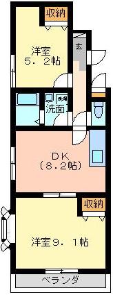 クレスト 205号室 間取り