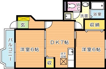 カンパーニャヴェルデ　A　 間取り