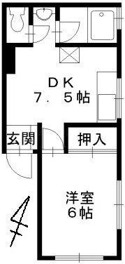 松本マンション 201号室 間取り