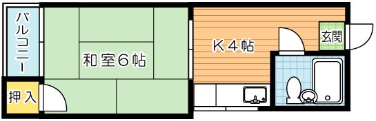 シャトレ新池 202号室 間取り