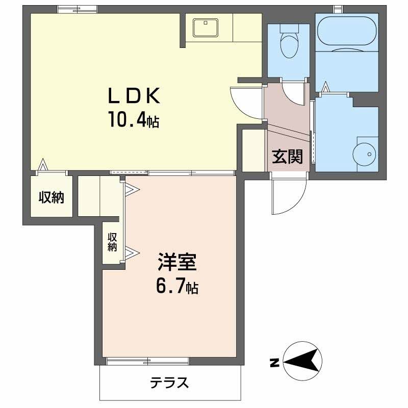 シャーメゾン・ゼフィ 間取り
