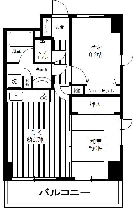 シティレジデンス豊田 0401号室 間取り