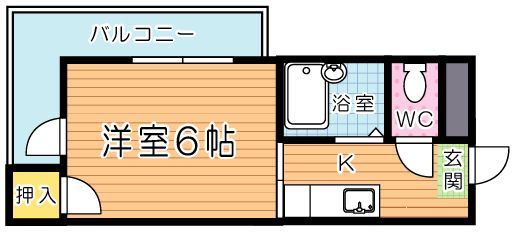 シャトレ天神Ⅱ 301号室 間取り