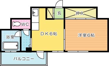 プリモレガーロ香春口 402号室 間取り