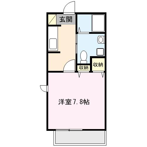 グランドソレイユA 101号室 間取り