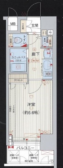 大阪府大阪市中央区瓦町１丁目 間取り