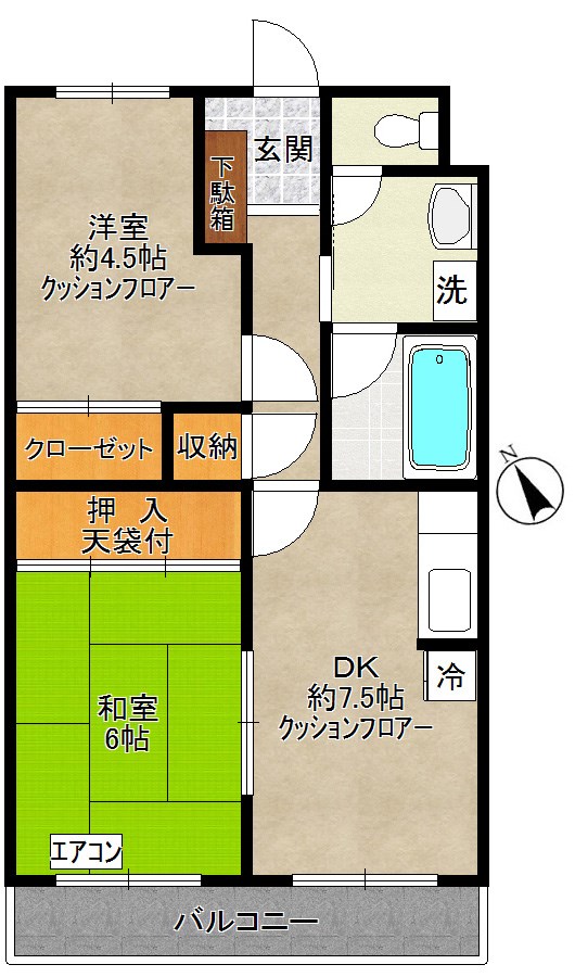 グリーンハイツ 間取り図