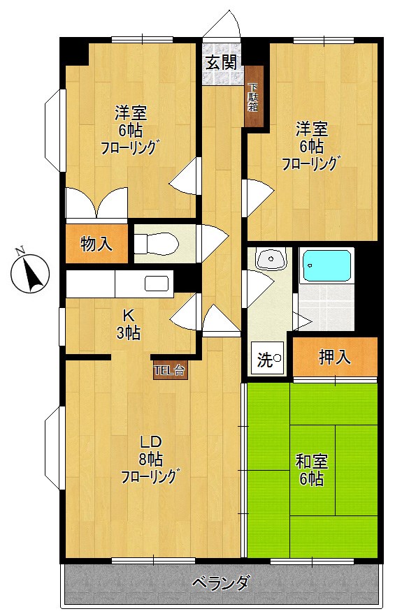 グリーンハイツ・ユキ 間取り図