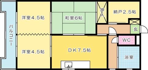 プランドール西小倉 301号室 間取り