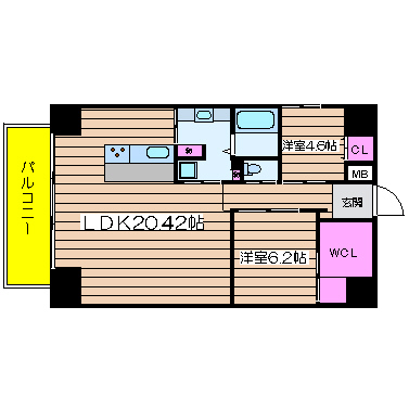 大阪府大阪市西区新町１丁目 間取り