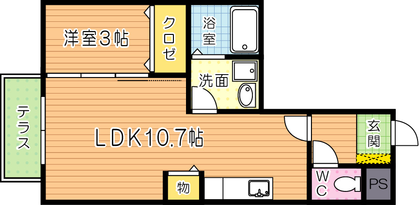ドゥ　リヴェール　 106号室 間取り