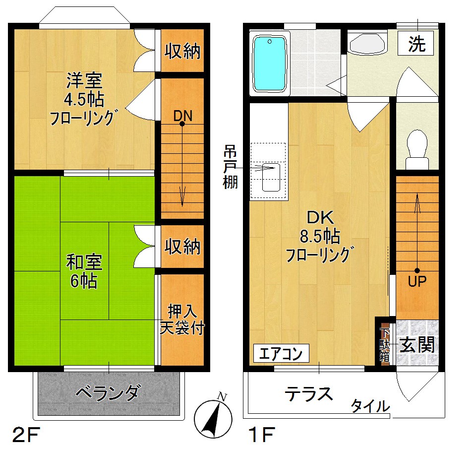 セゾンアドラブール 10号室 間取り