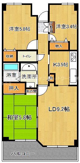 グランディール紫竹山 間取り