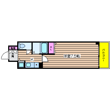 大阪府大阪市中央区東高麗橋 間取り