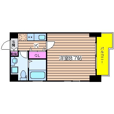 大阪府大阪市中央区農人橋３丁目 間取り