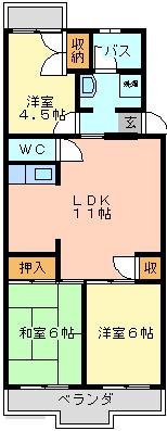 サンライズマンション大宮 407号室 間取り