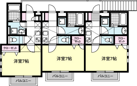 HODAKA　Canal　13 X103号室 間取り