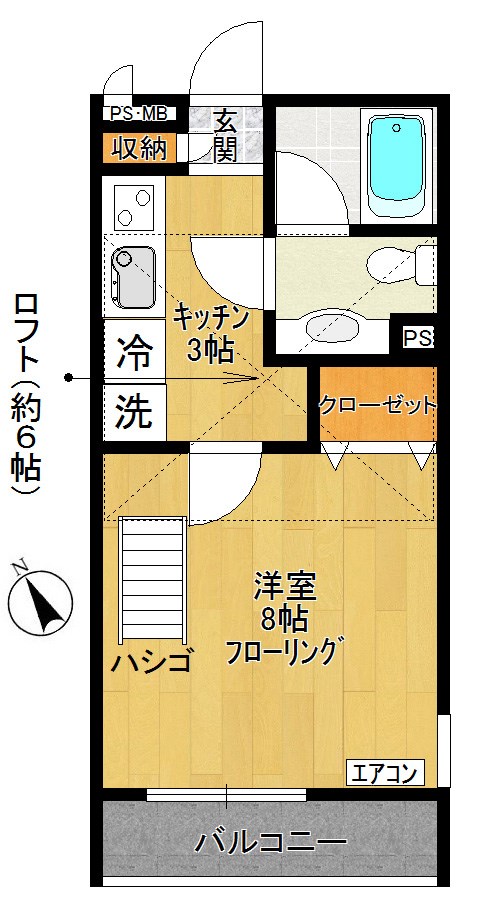 クオーレ - cuore - 210号室 間取り