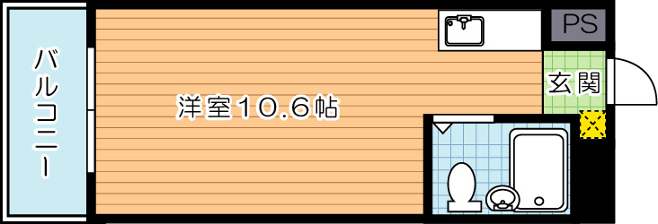 黄金町スカイマンション 710号室 間取り