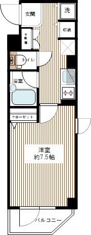 RISESTAGE MAGOME 0309号室 間取り