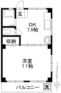 第２にしきマンション 201号室 間取り