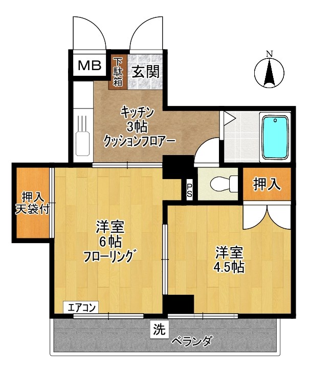 第1広田マンション 403号室 間取り