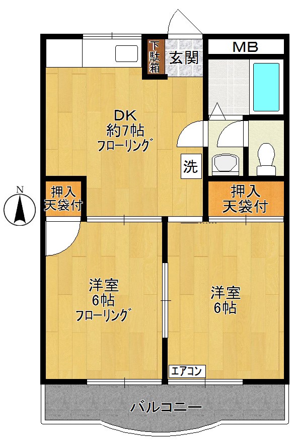 サンテラス藤 302号室 間取り