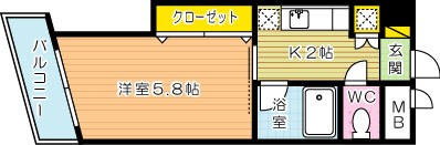 メゾンド高峰 302号室 間取り