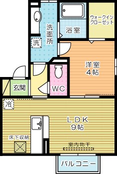 リバーサイド唐戸Ⅱ 101号室 間取り