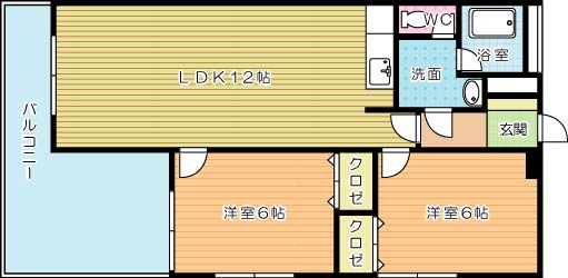 リビオンニュー中津口（分譲賃貸） 301号室 間取り