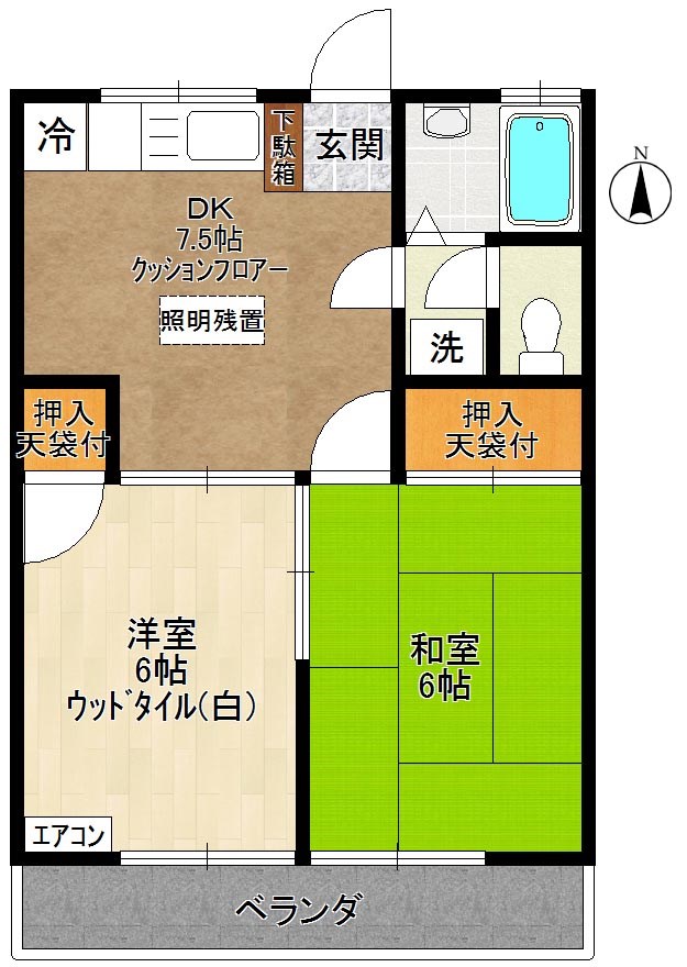 ハイツ藤 203号室 間取り
