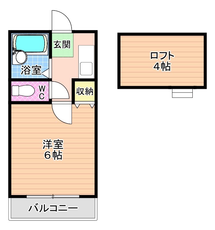 ＫＩＹＯＭＩＺＵⅢレジデンス 206号室 間取り