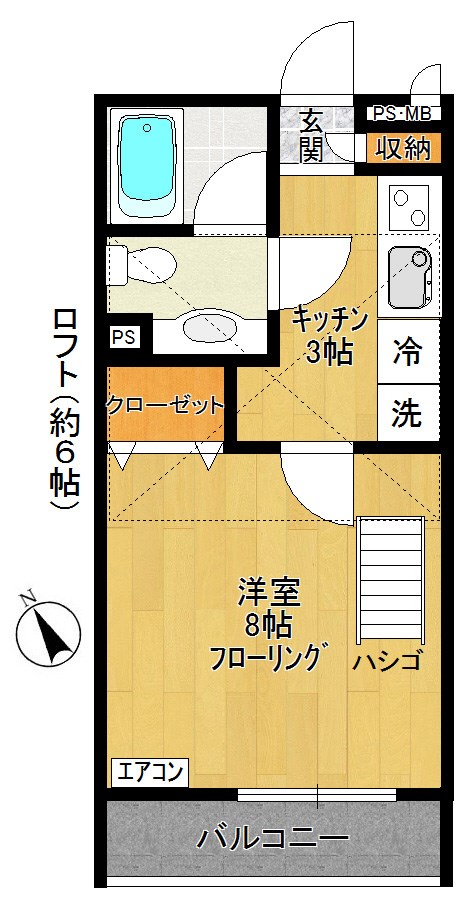クオーレ - cuore - 108号室 間取り
