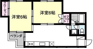YKハイツ X105･X206号室 間取り