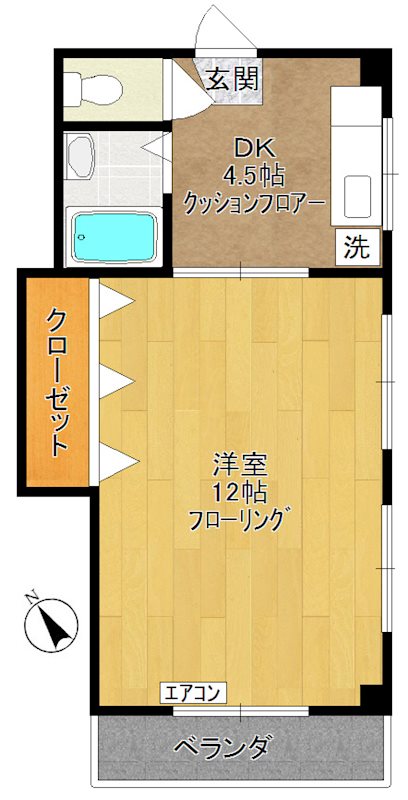 カーサ八木 305号室 間取り