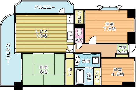 ラディア霧ヶ丘 201号室 間取り