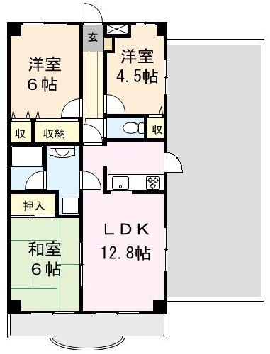 まりえ一番館 501号室 間取り